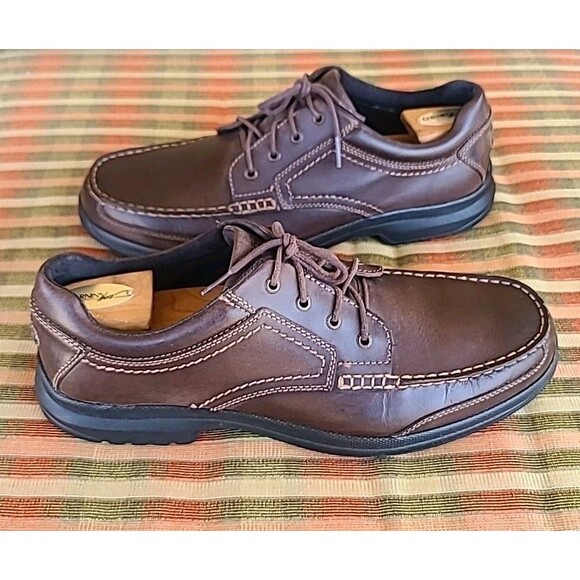 Clean Rockport Men\'s Brown Moc Toe Leather Adiprene US Size 11.5 Casual Preppy main image 8